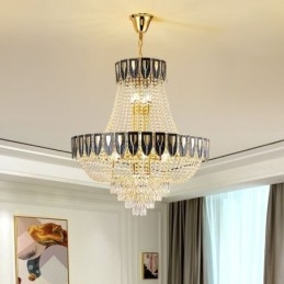 Lampadario a sospensione in cristallo moderno minimalista 21 luci E12/E14