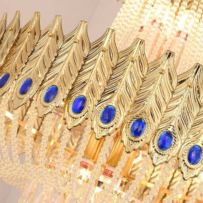 Lampada a sospensione in cristallo 60 cm, lampadario decorativo di lusso moderno