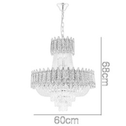 Lampada a sospensione in cristallo 60 cm, lampadario decorativo di lusso moderno