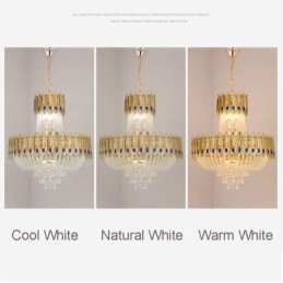 Lampada a sospensione in cristallo 60 cm, lampadario decorativo di lusso moderno