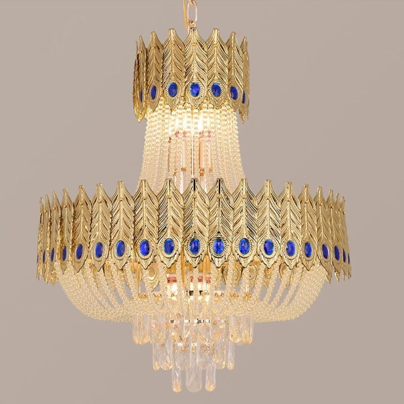Lampada a sospensione in cristallo 60 cm, lampadario decorativo di lusso moderno