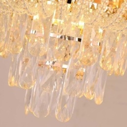 Lampada a sospensione in cristallo 60 cm, lampadario decorativo di lusso moderno