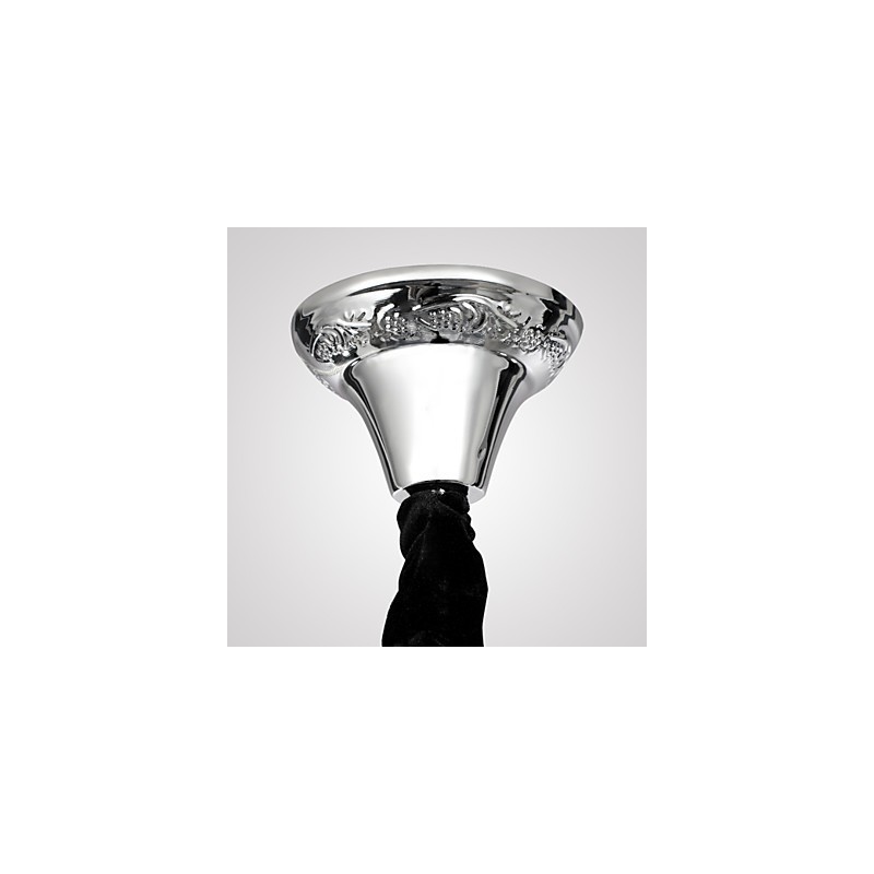 Lampadario rustico Crystal in vetro trasparente con cristalli neri