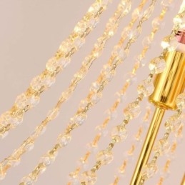 Lampadario a sospensione in cristallo 80 cm, 21 luci, attacco E12/E14