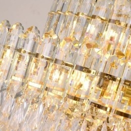 Lampada a sospensione in cristallo a 4 strati 80 cm, lampadario decorativo di lusso