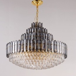Lampada a sospensione in cristallo a 4 strati 80 cm, lampadario decorativo di lusso