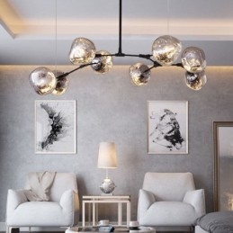 Lampada a sospensione moderna nordica con paralume in vetro colorato elettroplaccato