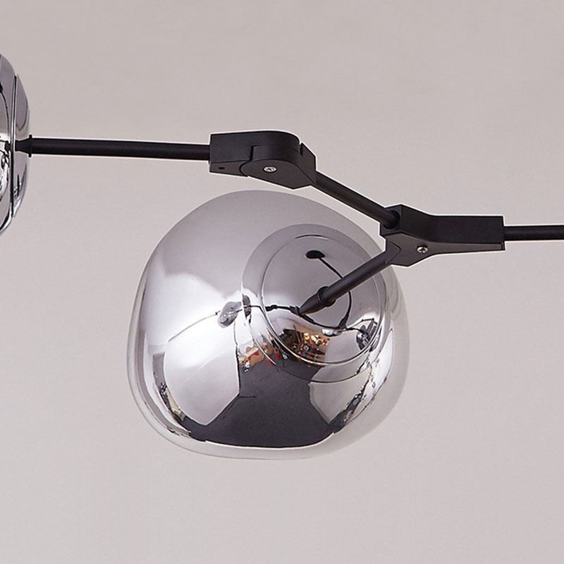 Lampada a sospensione moderna nordica con paralume in vetro colorato elettroplaccato