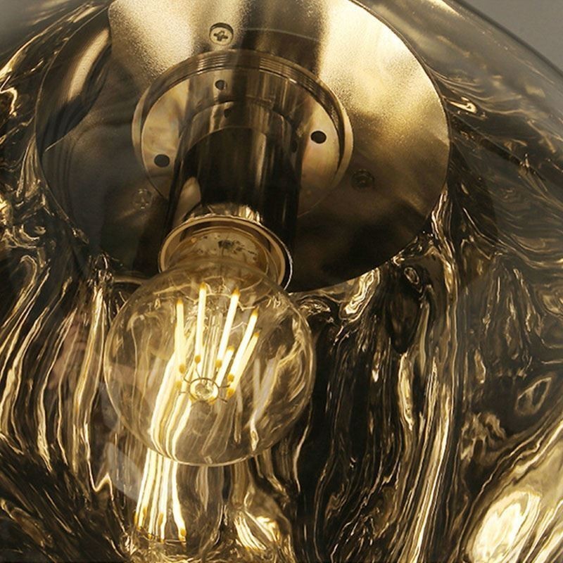 Lampada a sospensione moderna nordica con paralume in vetro colorato elettroplaccato