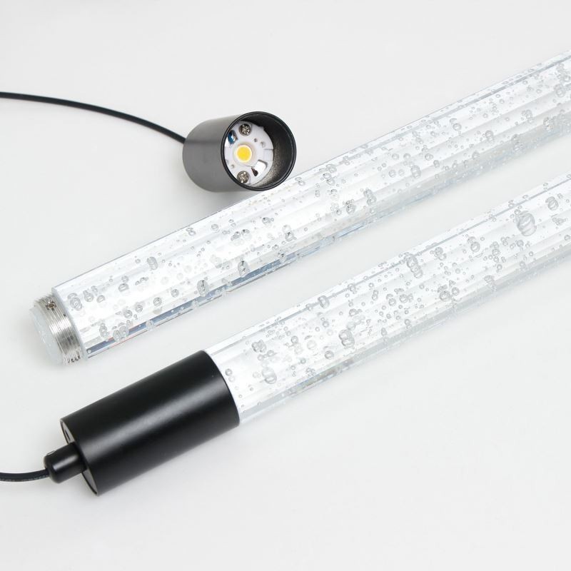 Lampada a sospensione LED a grappolo in cristallo nero