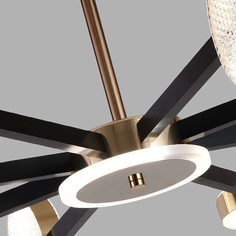 Lampada a sospensione LED minimalista a 9 luci, circolare, 80 x 65 cm