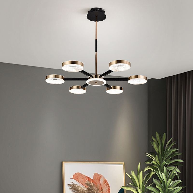 Lampada a sospensione LED minimalista circolare a 7 luci 90W 77×62 cm