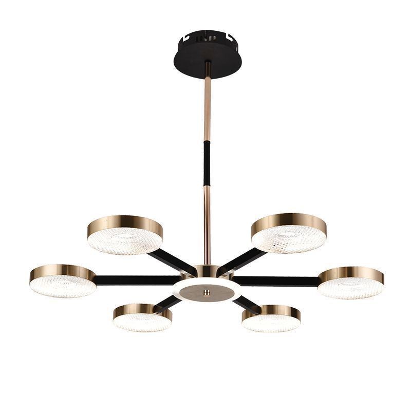 Lampada a sospensione LED minimalista circolare a 7 luci 90W 77×62 cm