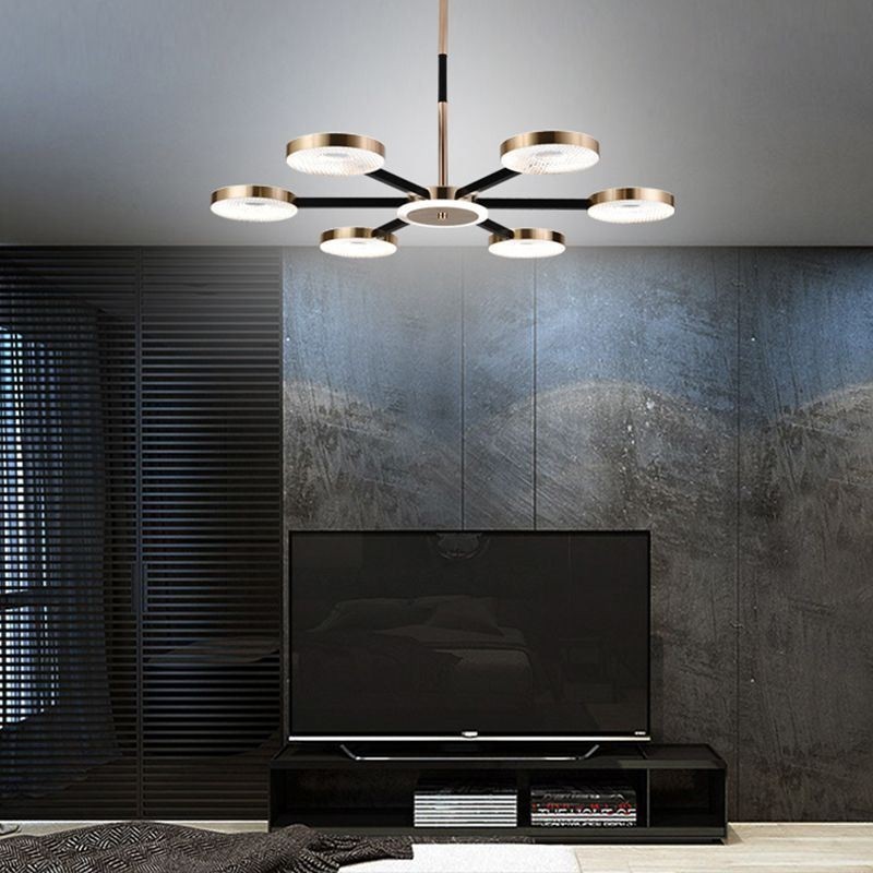 Lampada a sospensione LED minimalista circolare a 7 luci 90W 77×62 cm