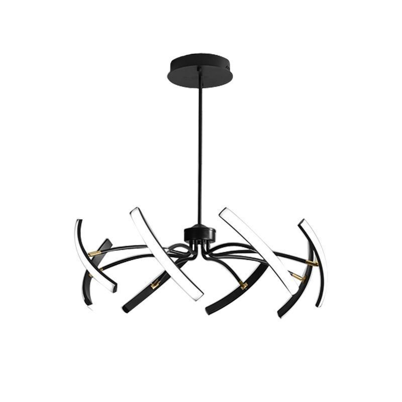 Lampada a sospensione LED minimalista trasformabile 8 luci 64 W 100×100×15 cm