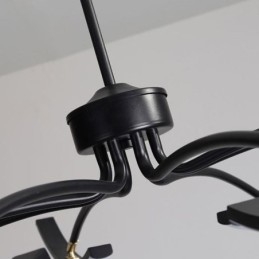 Lampada a sospensione LED minimalista trasformabile 8 luci 64 W 100×100×15 cm