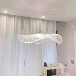 Lampada a sospensione LED in acrilico a foglia di loto, 16 W, 39 x 39 x 6 cm