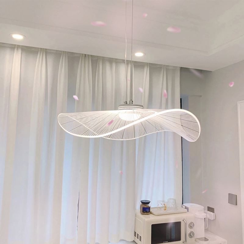 Lampada a sospensione LED in acrilico a foglia di loto, 16 W, 39 x 39 x 6 cm