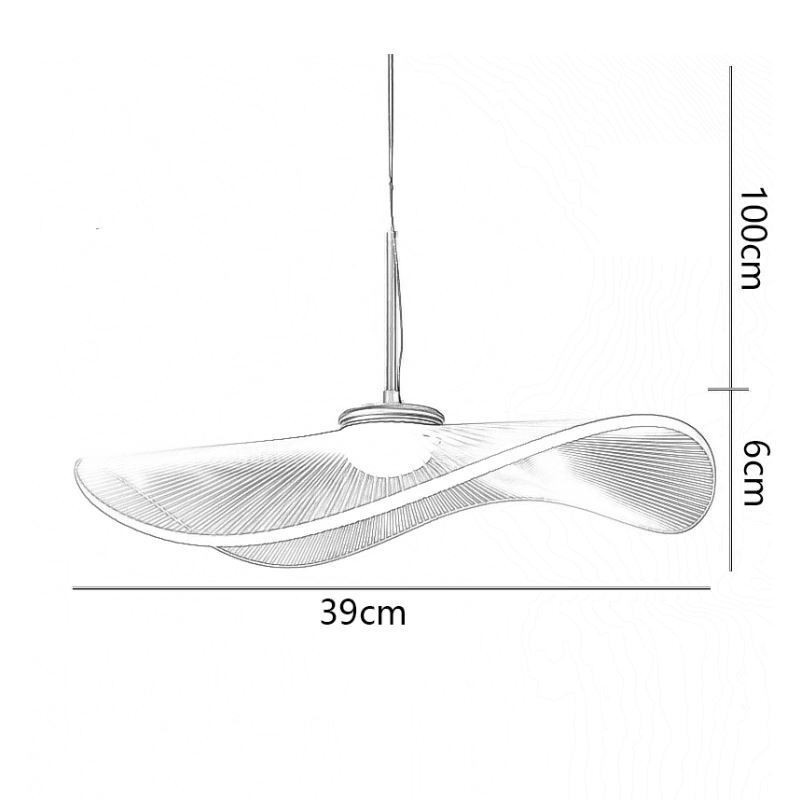 Lampada a sospensione LED in acrilico a foglia di loto, 16 W, 39 x 39 x 6 cm