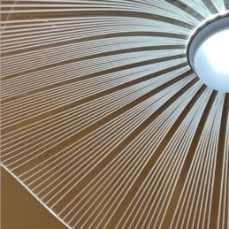 Lampada a sospensione LED in acrilico a foglia di loto, 16 W, 39 x 39 x 6 cm