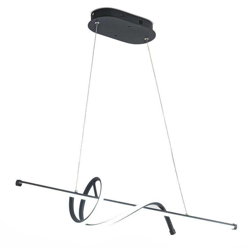 Lampada a sospensione LED minimalista corta avvolgente 2 luci 24 W 80×16×16 cm