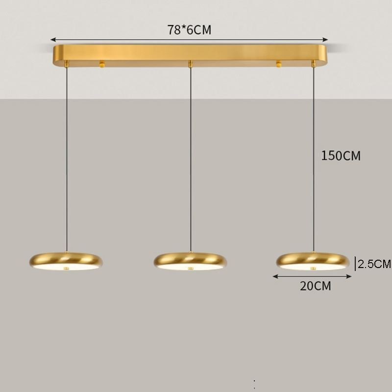 Lampada a sospensione a 3 luci moderna semplice