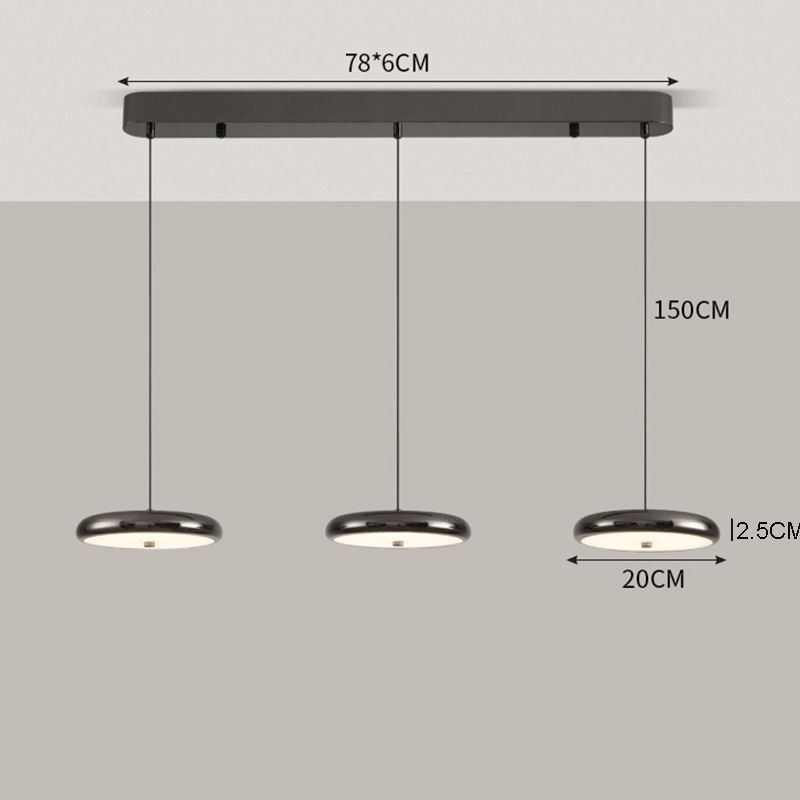 Lampada a sospensione a 3 luci moderna semplice