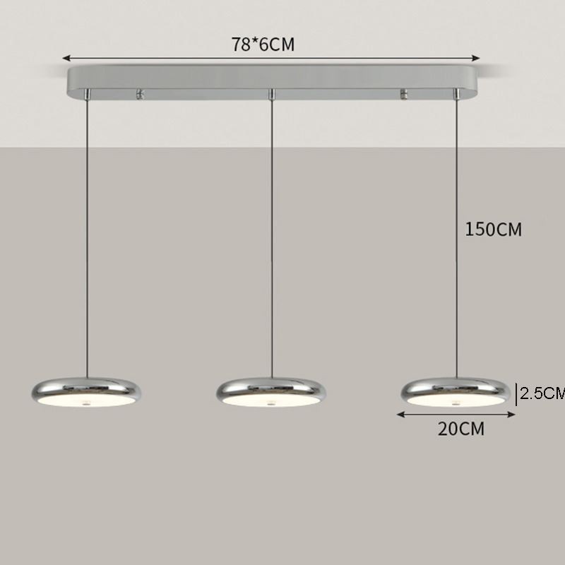 Lampada a sospensione a 3 luci moderna semplice