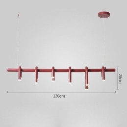 Lampada a sospensione a U moderna 6 luci LED 36W 4000K