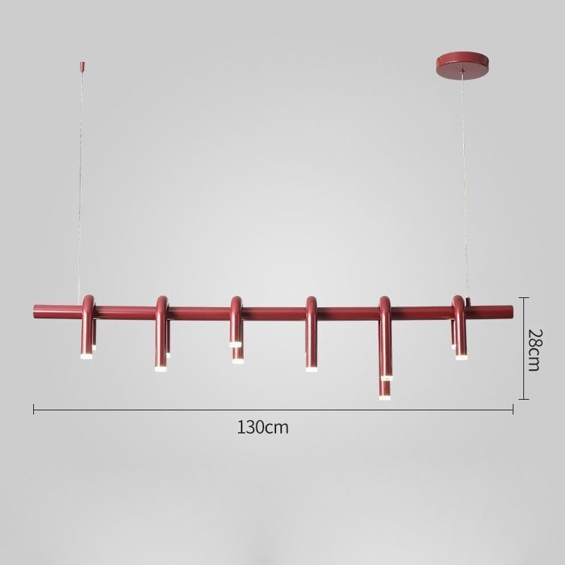 Lampada a sospensione a U moderna 6 luci LED 36W 4000K