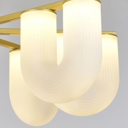 Lampadario a sospensione a U stile francese crema