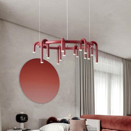 Lampada a sospensione nordica moderna circolare a U