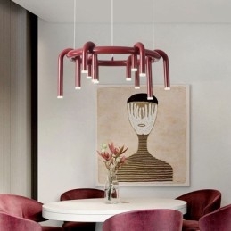 Lampada a sospensione nordica moderna circolare a U