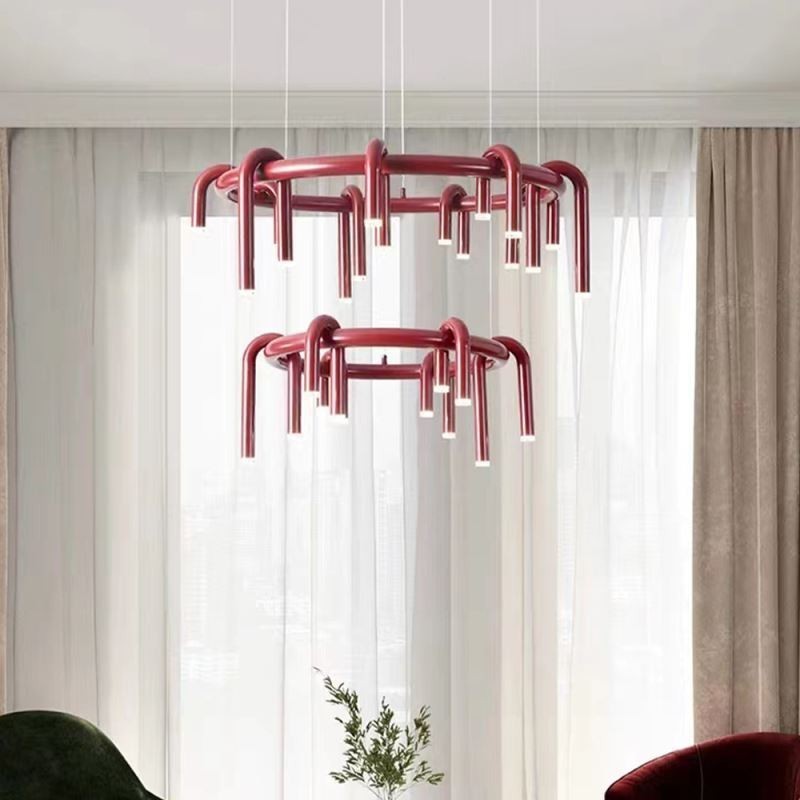 Lampada a sospensione nordica moderna circolare a U