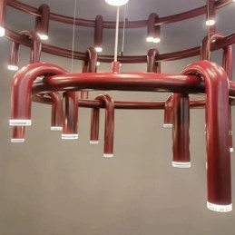 Lampada a sospensione nordica moderna circolare a U