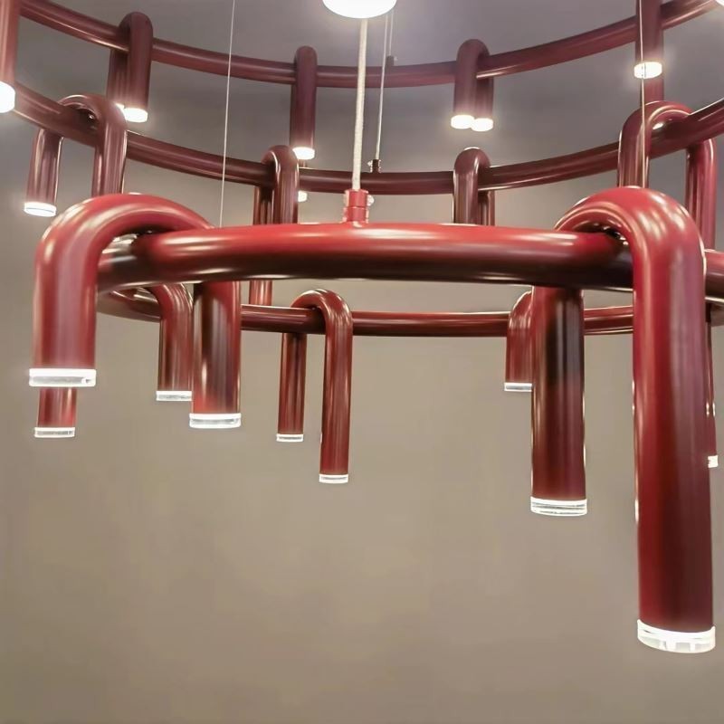 Lampada a sospensione nordica moderna circolare a U