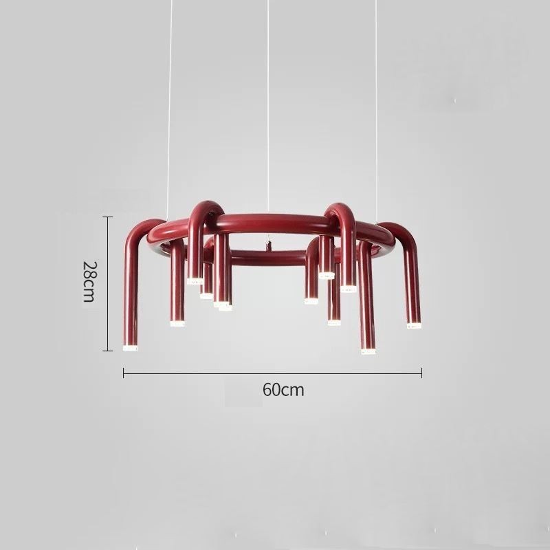 Lampada a sospensione nordica moderna circolare a U