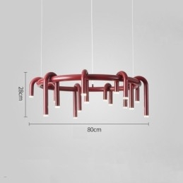 Lampada a sospensione nordica moderna circolare a U