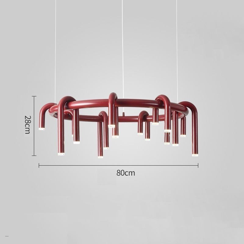 Lampada a sospensione nordica moderna circolare a U