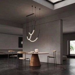Lampada a sospensione Bamboo Creative Line nera oro