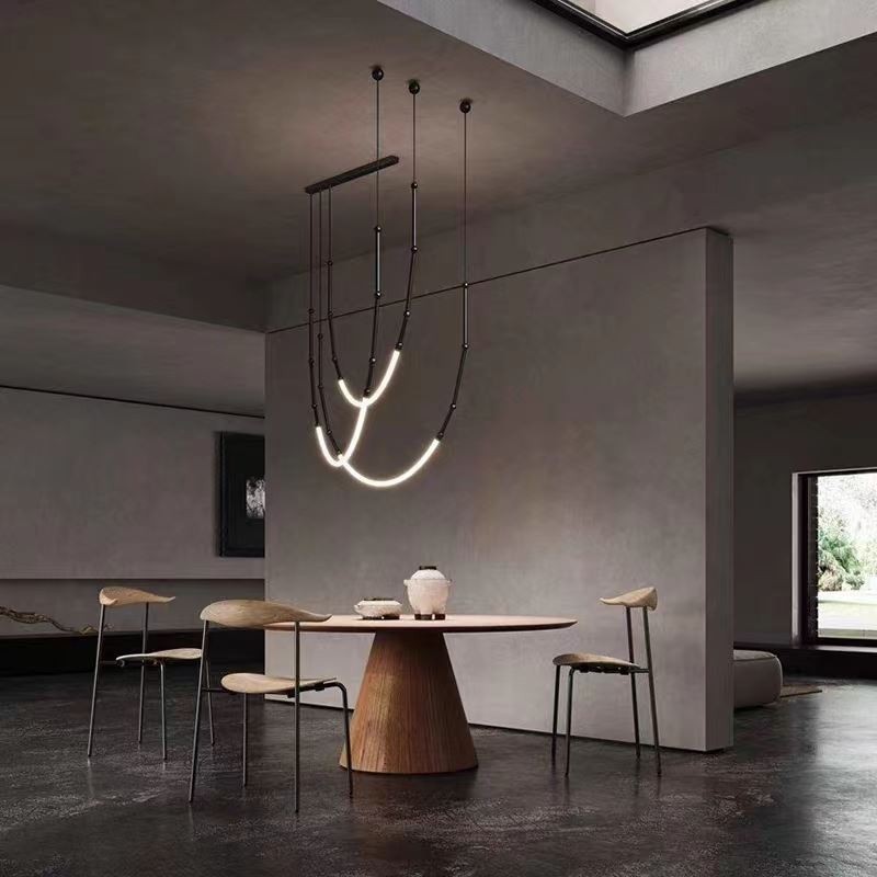 Lampada a sospensione Bamboo Creative Line nera oro