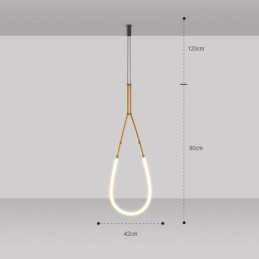 Lampada a sospensione Bamboo Creative Line nera oro