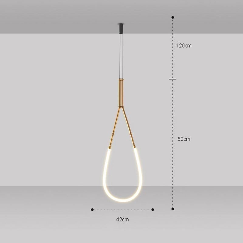Lampada a sospensione Bamboo Creative Line nera oro