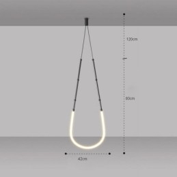 Lampada a sospensione Bamboo Creative Line nera oro