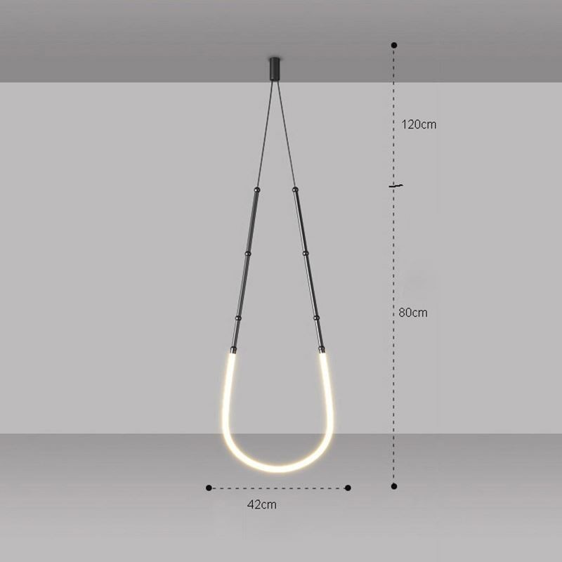 Lampada a sospensione Bamboo Creative Line nera oro