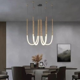 Creative Line Bamboo Lampada a sospensione nera e oro