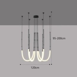 Creative Line Bamboo Lampada a sospensione nera e oro