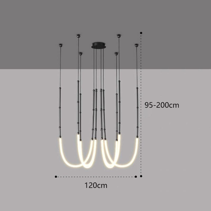 Creative Line Bamboo Lampada a sospensione nera e oro