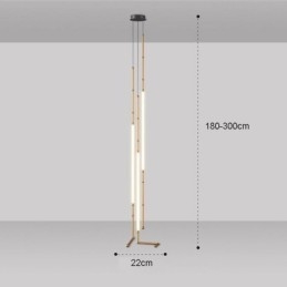Creative Line Bamboo Lampada a sospensione nera e oro