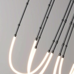 Creative Line Bamboo Lampada a sospensione nera e oro